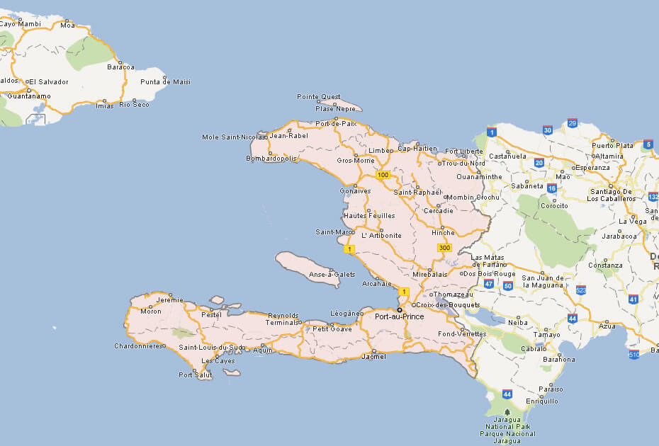 Country Map of Haiti